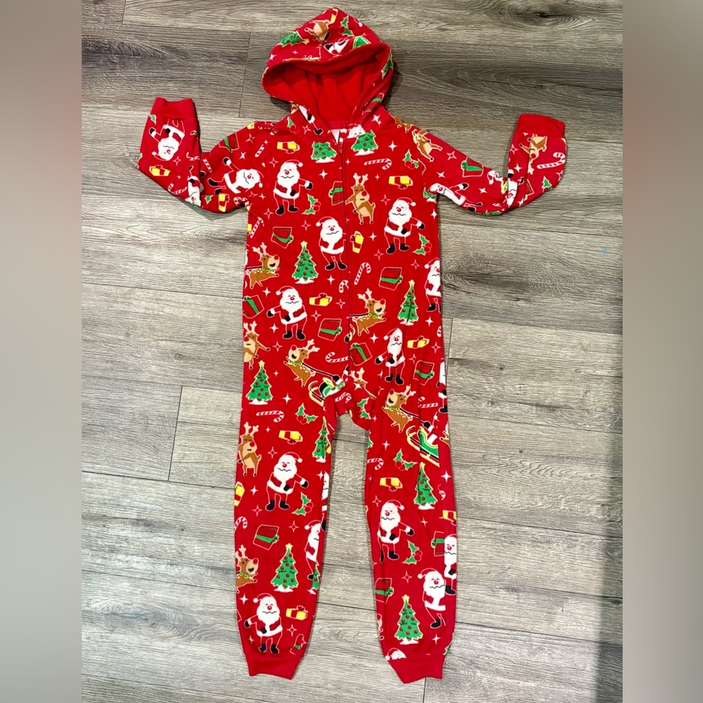 Dear Santa Fleece One Piece Pajamas size 7/8